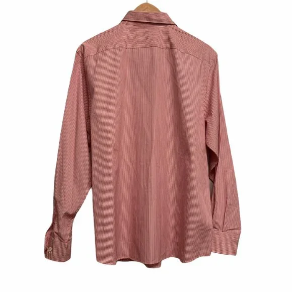 Faconnable XL Striped Button Up Long Sleeve Shirt - Picture 2 of 6